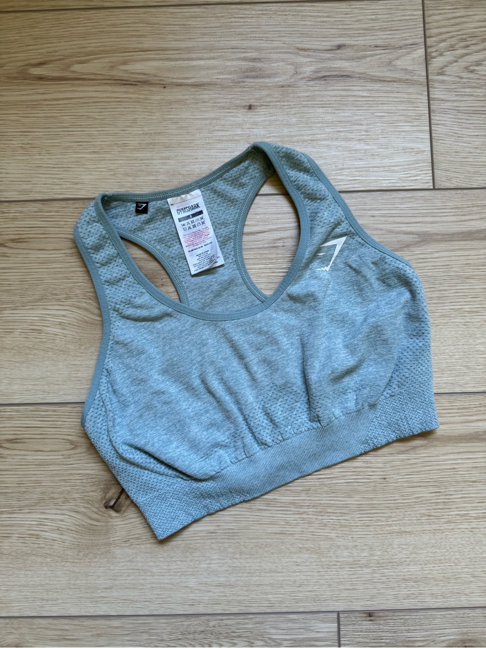 gymshark light teal blue sports bra small
